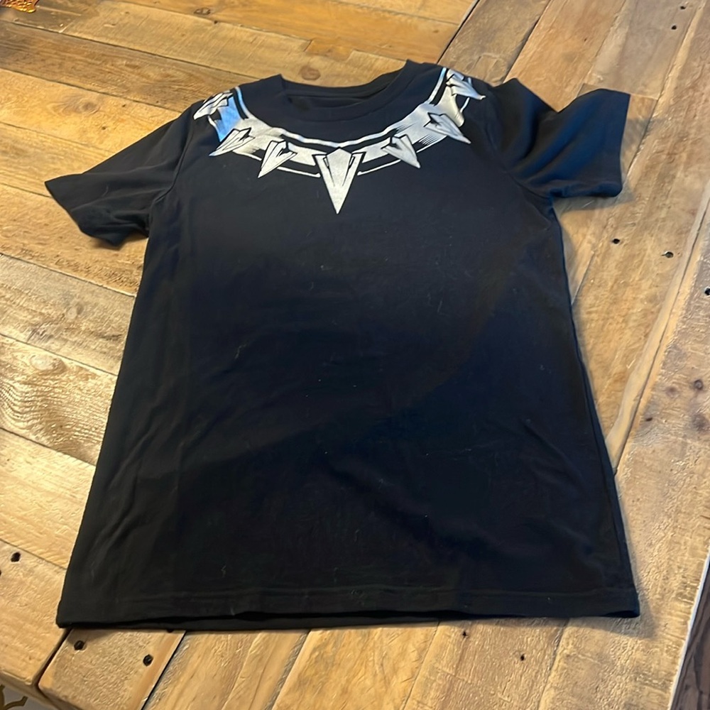 Black Panther Boys Marvel Black Panther Black T-Shirt Size Large